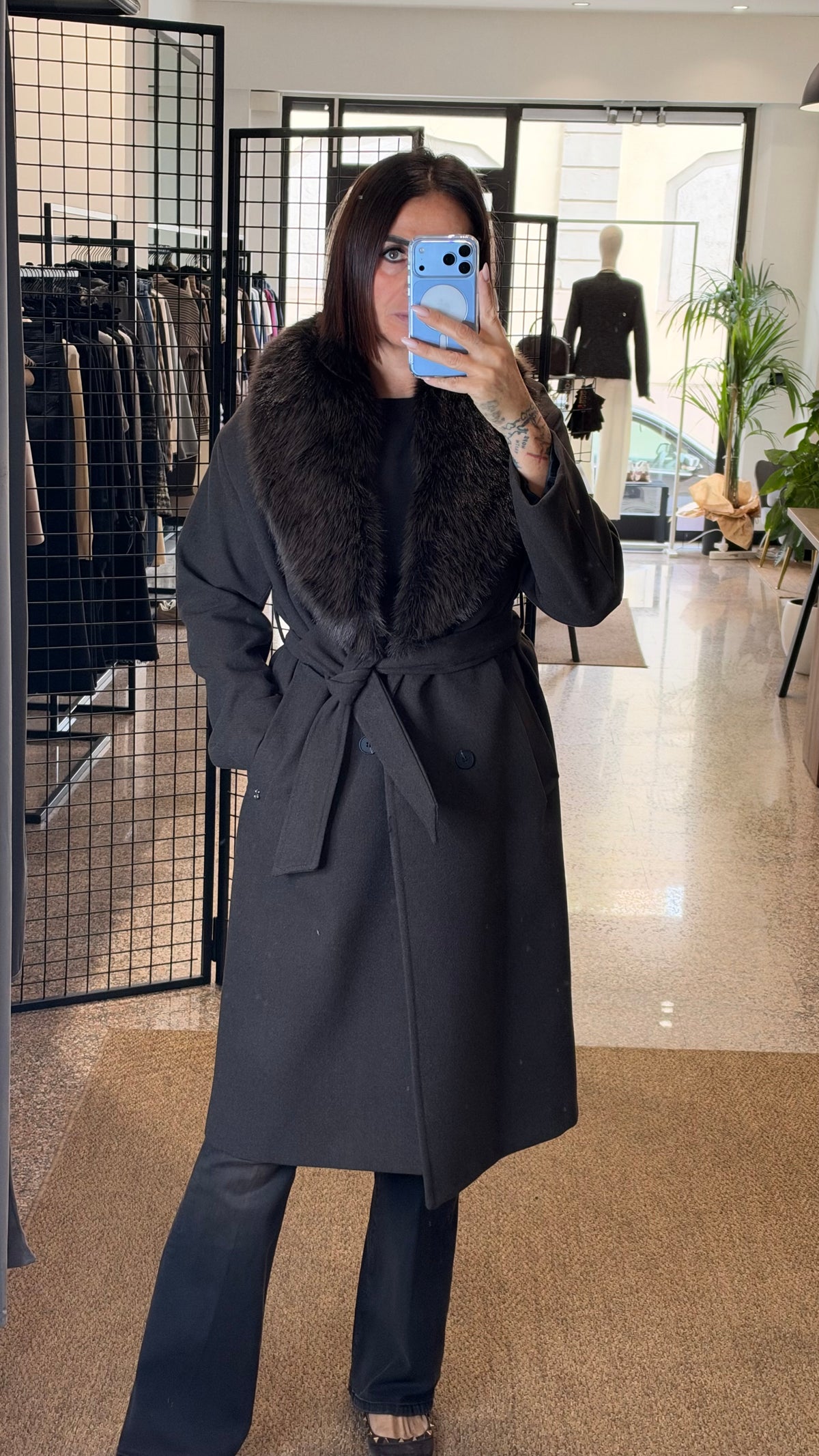Please Cappotto Lungo Ecofur