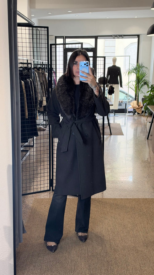 Please Cappotto Lungo Ecofur