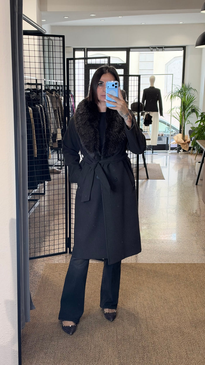 Please Cappotto Lungo Ecofur