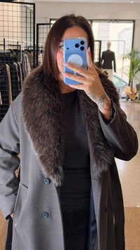 Please Cappotto Lungo Ecofur