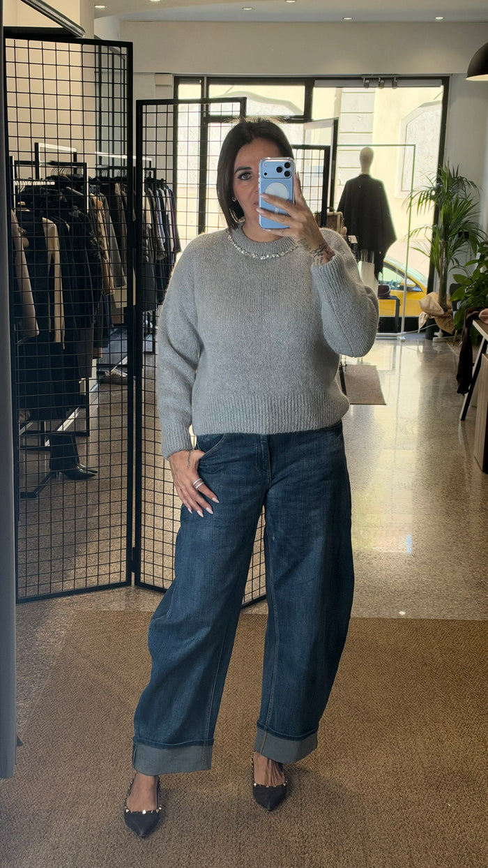Please Maglione con Strass