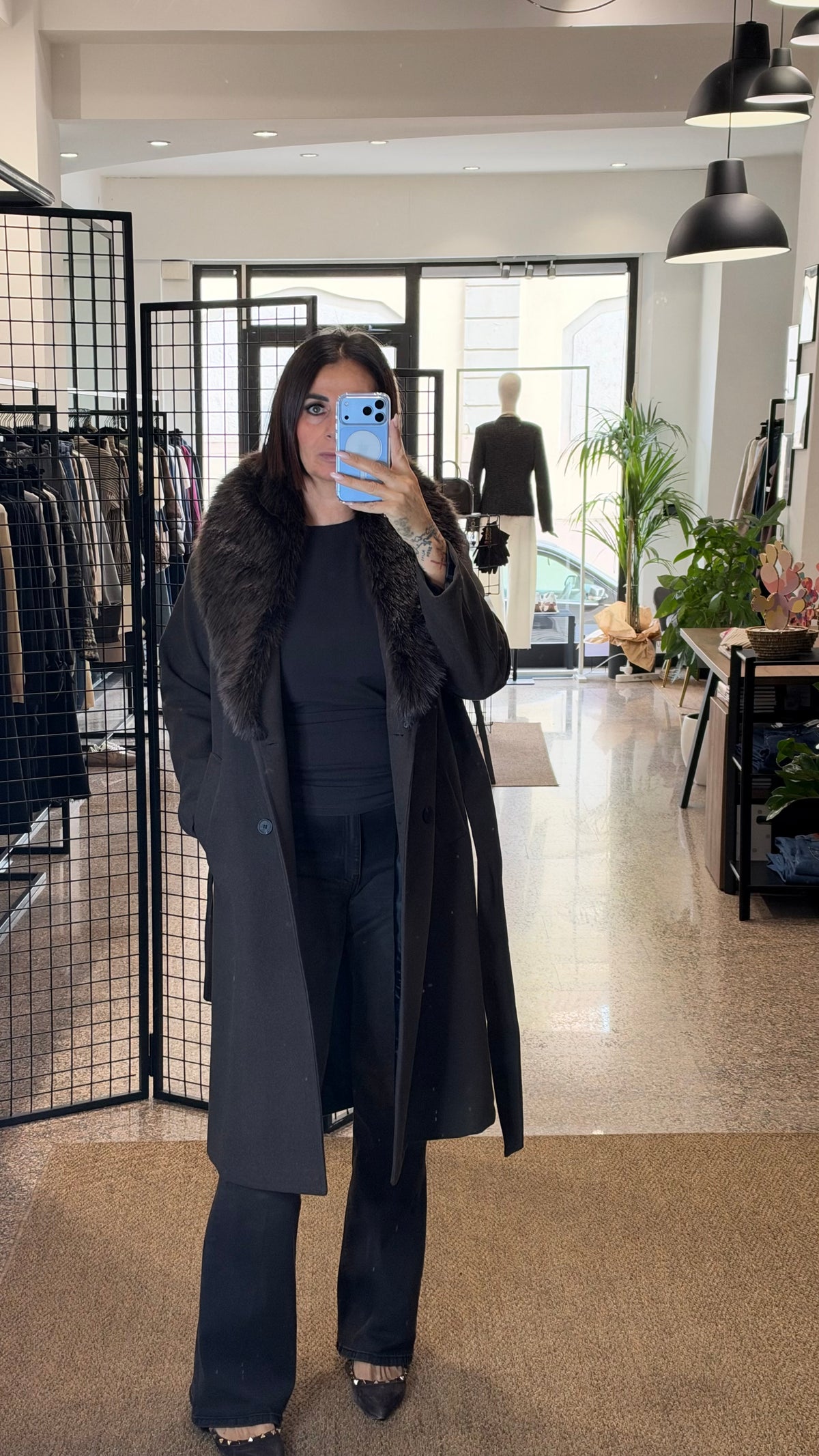 Please Cappotto Lungo Ecofur