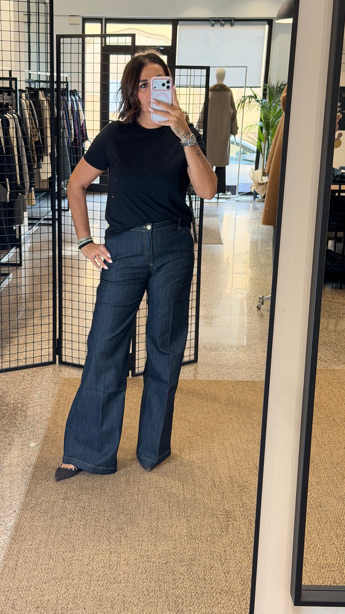 Vicolo Jeans Elena Wide Leg Denim Rinse
