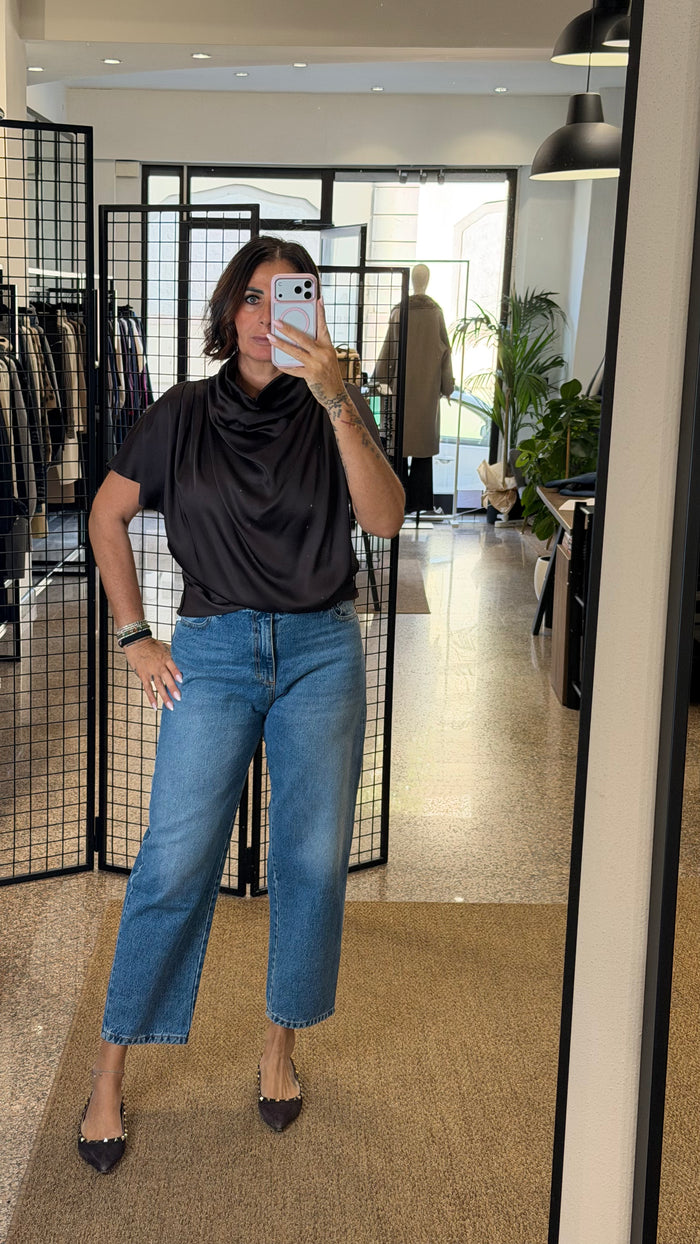 Please Jeans straight fit vita alta