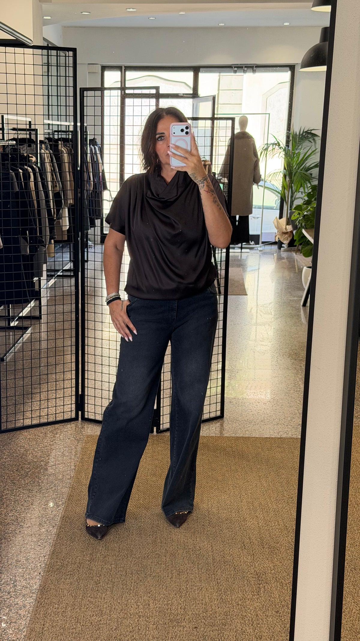 Please Jeans Palazzo Nero